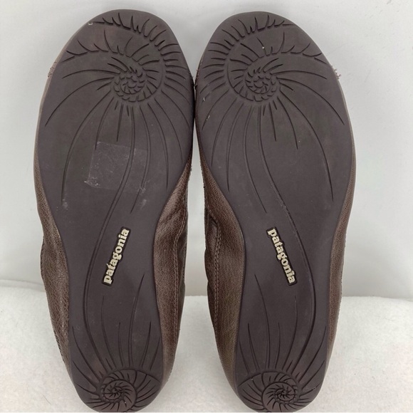 Patagonia Maha Curl Espresso Leather Ballet Flats Size 9 - Picture 10 of 11